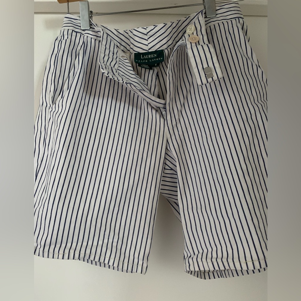 Ralph Lauren Shorts Stripe Navy White Bermuda Shorts